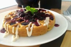 blueberry lemon waffle