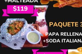 PAPA RELLENA+ SODA ITALIANA